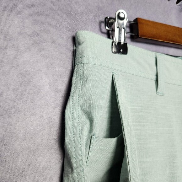 Vissla Shorts Mens 30 Lot of 2 Pair Blue Green Poly Cotton Blend Stretch Casual - Picture 12 of 16